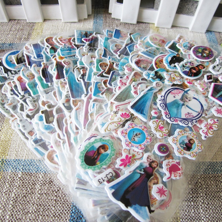 สติกเกอร์ ลายการ์ตูน Frozen DIY สําหรับเด็กผู้หญิง