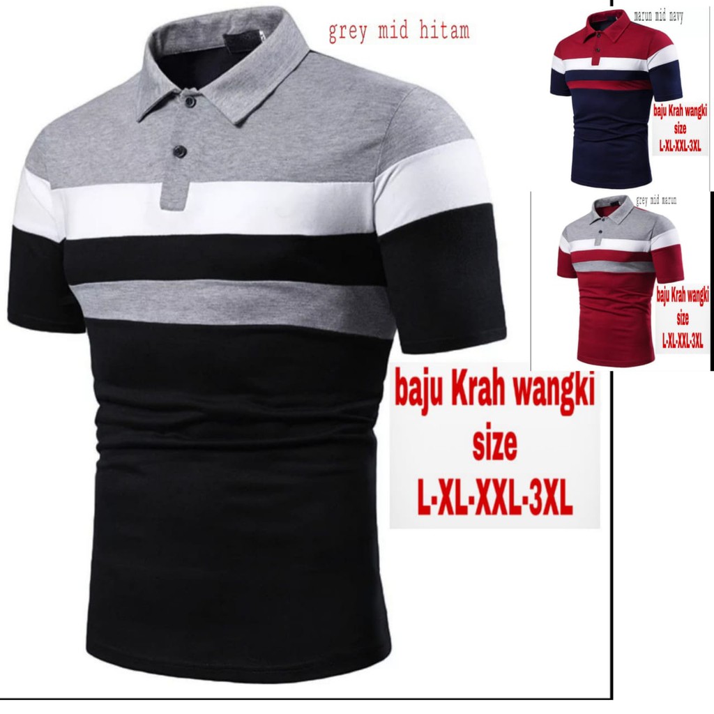 TC87 3 สี/ZERO SIZE L-XL-XXL-3XL/MENS SHORT-SLEEVED เสื้อยืด KRAH WANGKI