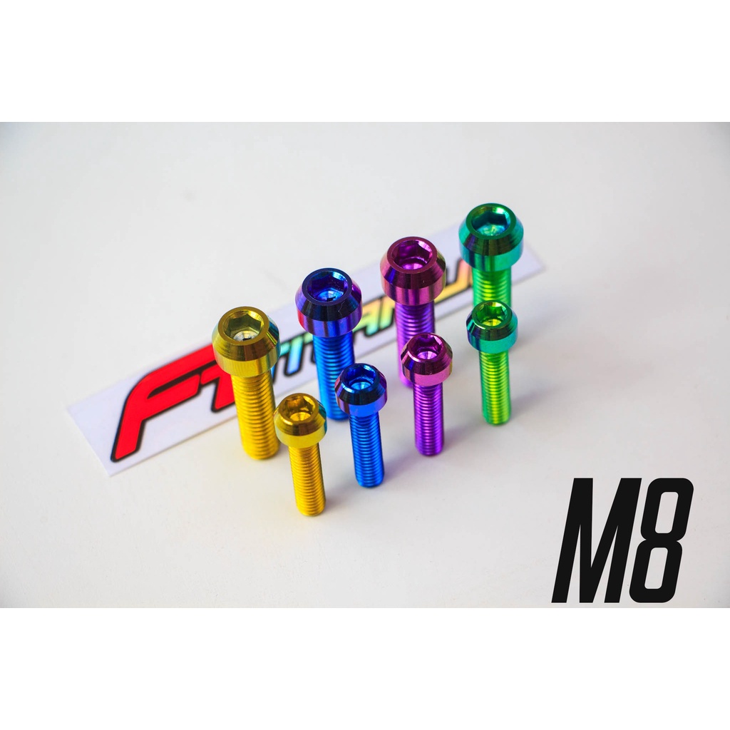 น็อตไทเทเนียมแท้ M8 หัวจมกลึง
