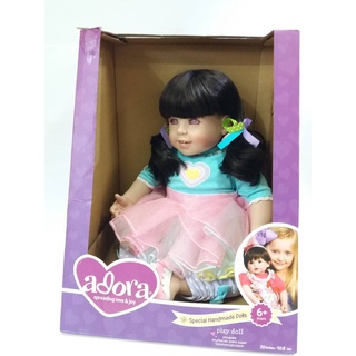 RARE 2015 ADORA Special Hand Made Sugar Rush Toddler Doll Clear Crystal Purple Eyes Dark Brown Hair ตุ๊กตาเด็กเสมือนจริง