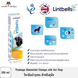 [ส่งฟรี] YuMEGA Dog 250 ml ผลิตภัณฑ์บำรุงขนและผิวหนังสุนัข