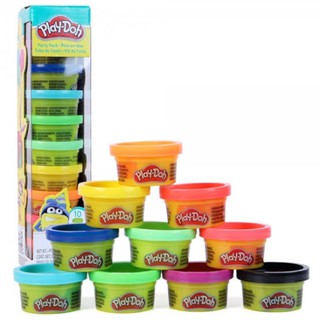 Play-Doh Party Pack 10 cans แป้งโดว์ 10 กระปุก สีดำ น้ำเงิน