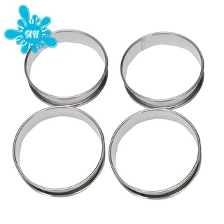 4 Inch Muffin Rings Crumpet Rings, Set of 10 Stainless Steel Muffin Rings Molds Double Rolled Tart Rings Round Tart Ring