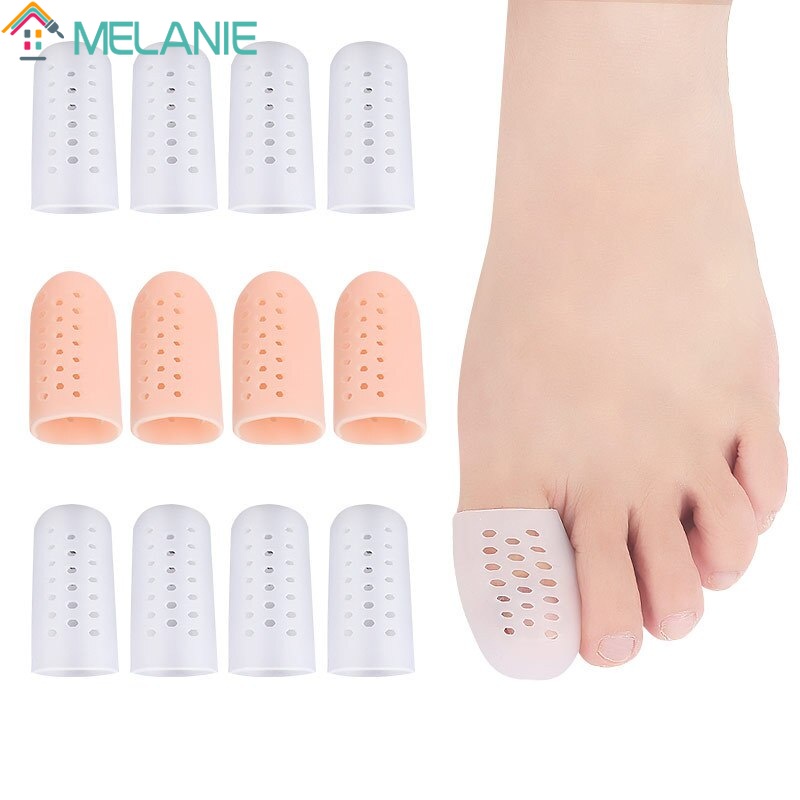 2 ชิ้น ระบายอากาศ ซิลิโคนนุ่ม ป้องกันนิ้วเท้า ขนาดใหญ่ / ทนทาน แยกนิ้วเท้า แคลลัส / ตัวป้องกันนิ้วหัวแม่มือ ยืดหยุ่น แบบพกพา