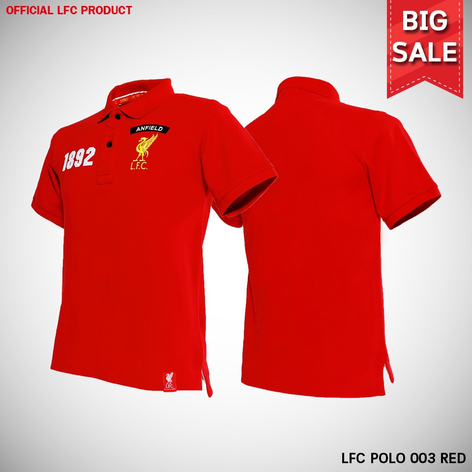 เสื้อโปโลลิเวอร์พูล รุ่น Lfc Polo 003 Red Shopee Thailand 0354