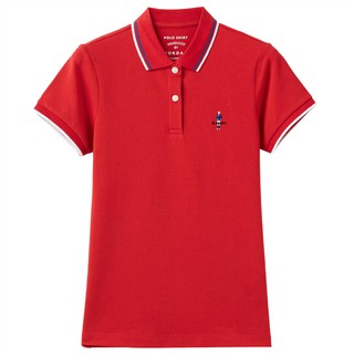 GIORDANO เสื้อโปโลผู้หญิง ปักclassicMan - Womens Classic Man polo 05319260