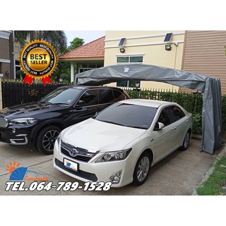 เต็นท์จอดรถสำเร็จรูป เต็นท์พับได้ CARSBRELLA รุ่น TWIN B‎  ยืด หด และ พับ เก็บได้ สามารถจอดรถได้ 2 - 3 คัน