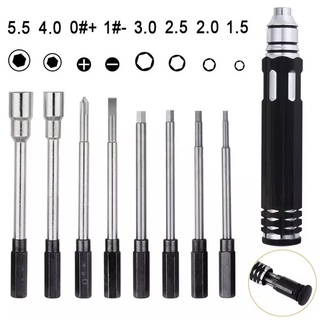 ชุดไขควง 8 in 1 ชุดเครื่องมือสำหรับงานอดิเรก Screwdriver Hex Screw driver Hobby Tools