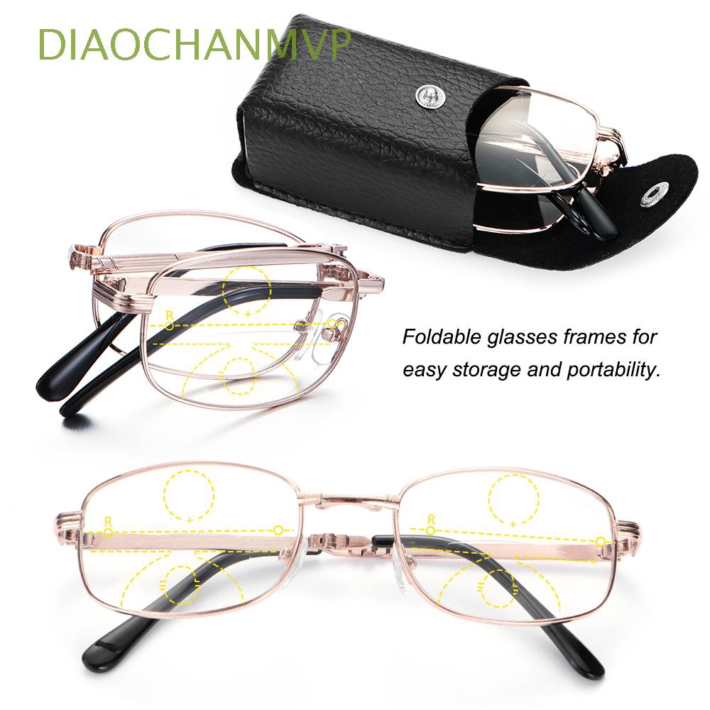 Unisex +1.00~+4.00 Degree Folding Metal Reading Glasses