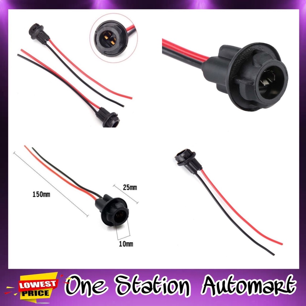 T10 W5W หลอดไฟ T10 Socket Holder (1 ชิ้น)