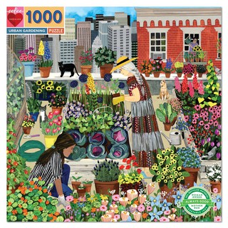 eeBoo Urban Gardening 1000 Piece Puzzle - จิ๊กซอว์รูปสวนในเมืองแบบ 1000 ชิ้น