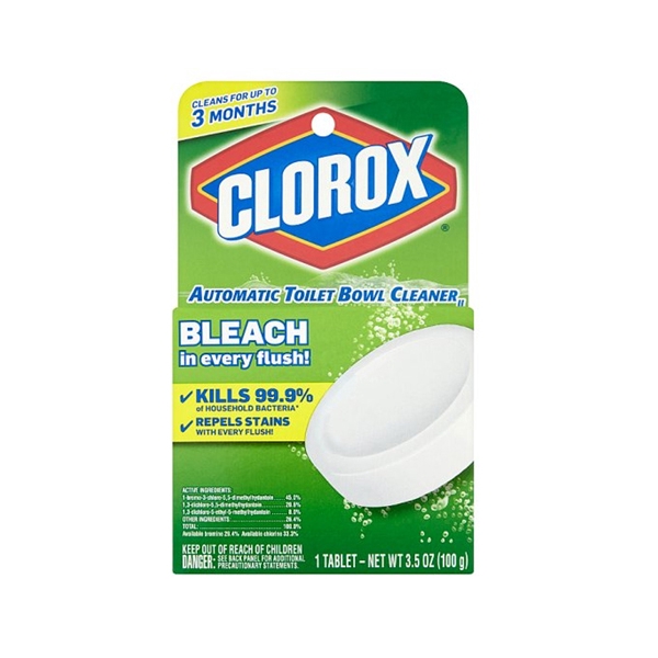 เม็ดใส่โถชักโครก ฆ่าเชื้อโรค 99% Clorox Ultra Clean Toilet Tablets Bleach 1 tablet