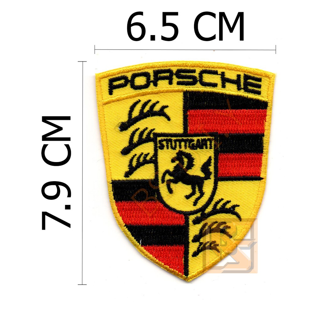 ตัวติดเสื้อ ตัวรีดเสื้อ อาร์ม Armpatch งานปักผ้า Logo Porsche