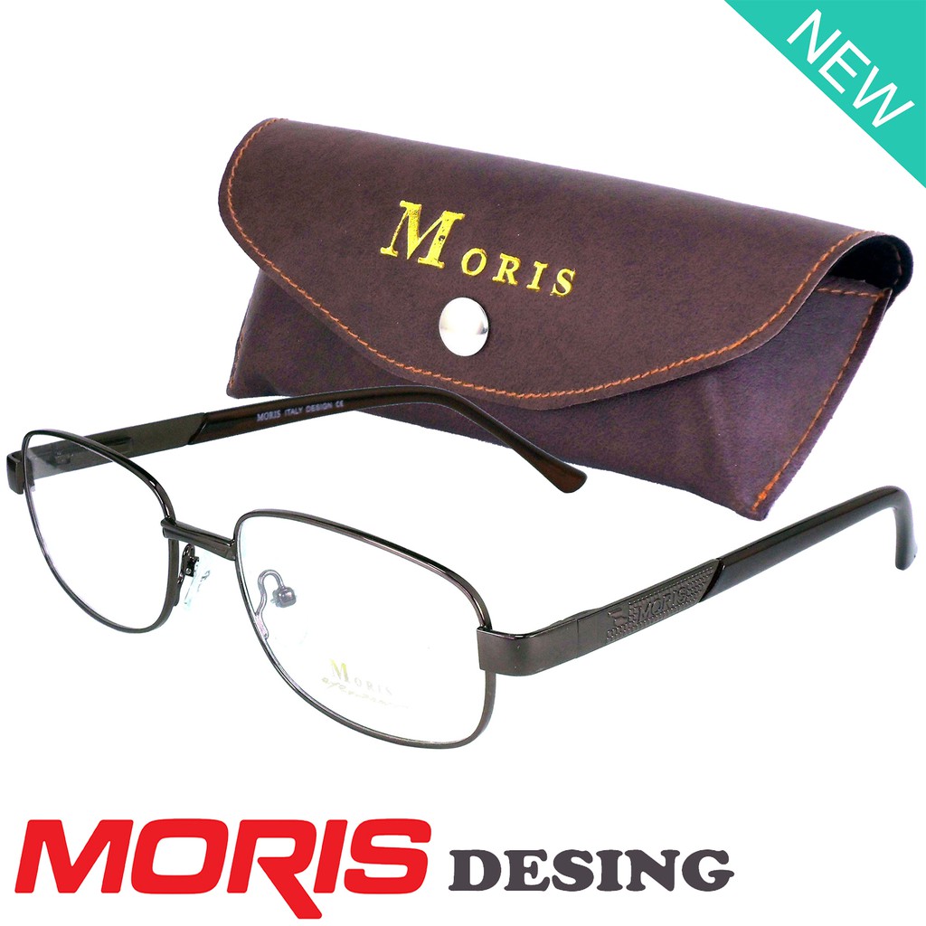 Moris แว่นตา รุ่น 2705 สีน้ำตาล กรอบเต็ม ขาสปริง วัสดุ สแตนเลส สตีล (สำหรับตัดเลนส์) กรอบแว่นตา Eyeg