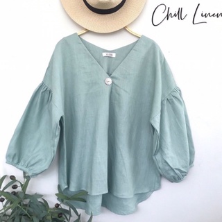 Virin_Clothing เสื้อลินินแท้100% รุ่น Chill linen ออกแบบตัดเย็บในไทย