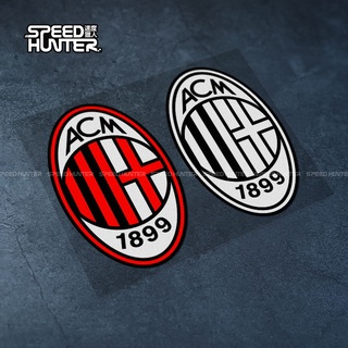 สติกเกอร์สะท้อนแสง กันน้ํา ลายทีมชาติฟุตบอล League AC Milan สําหรับติดตกแต่งกระเป๋าเดินทาง รถจักรยานยนต์ รถยนต์