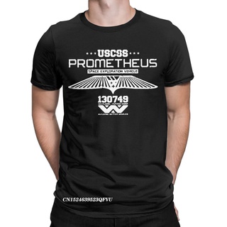 Prometheus เสื้อยืดคอกลม ผ้าฝ้าย พิมพ์ลายเอเลี่ยน Weyland Yutani Corp สไตล์วินเทจ สําหรับผู้ชายS-5XL