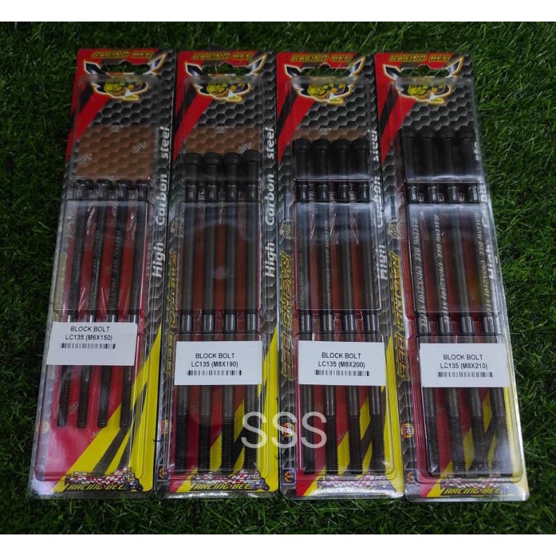 RACING BEE BLOCK BOLT LC135 M6X150 M8X190 M8X200 M8X210 เพลาสกรูแผง M8
