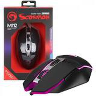 เมาส์เกมส์มิ่ง Marvo Scorpion รุ่น M112 USB 7 Colour LED Black Programmable Gaming Mouse