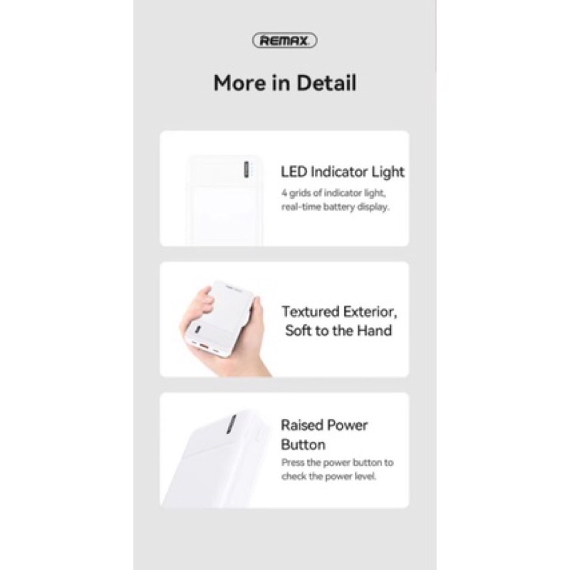 แบตสำรอง Power bank Remax RPP-154 30000 mAh 20W PDQC Multi-comatible ...