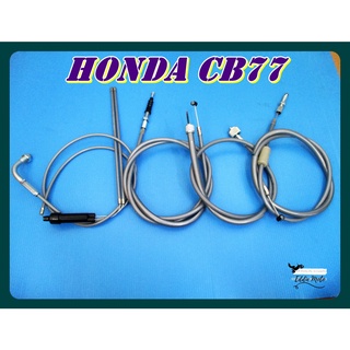 HONDA CB77 HIGH BAR CABLE SET - THROTTLE SET (135cm) CLUTCH (113cm) FRONT BRAKE (136.5cm) SPEEDO (84cm) // ชุดสายเซ็ท