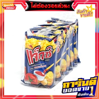 แจ๊กซ์ มันฝรั่งแท่งทอดกรอบ พร้อมซอสมะเขือเทศ 28 กรัม X 6 ซอง Jaxx Extrude With Tomato Sauce 28 g x 6 Bags