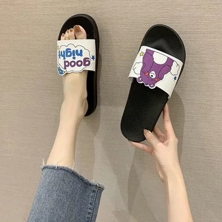 รองเท้าแตะผู้หญิง(หมีgood night) รองเท้ายางนิ่มใส่สบาย (แนะนำให้ซื้อเพิ่ม1เบอร์)