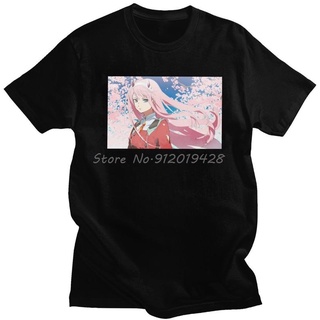 [S-5XL] เสื้อยืดแขนสั้น คอกลม ผ้าฝ้าย 100% พิมพ์ลายกราฟฟิค Darling In The Franxx แฟชั่นสําหรับผู้ชาย