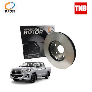 Compact Brakes จานเบรค จานดิสเบรคหน้า สำหรับ Toyota Revo 4x2 ตัวเตี้ย โตโยต้า รีโว่ ปี 2015-ON จานขนาด 275