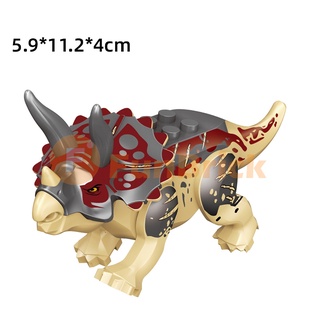 [FunBrick] ใหม่ โมเดลไดโนเสาร์ Jurassic World Triceratops Tyrannosaurus Rex Triceratops Velociraptor Styx ของเล่น ของขวัญ สําหรับตกแต่งโต๊ะ