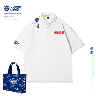 Nasa NYLEE ฤดูร้อน ใหม่ ผู้ชายและผู้หญิง เสื้อโปโล ฮิปฮอป กีฬา ผ้าฝ้าย เสื้อยืด