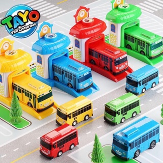 ▥Local stock ready Ejection toy bus 4 in 1/gift/korea cartoon tayo bus collection