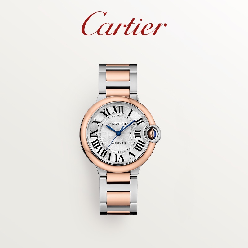 [Luxury Customization]Cartier Blue Balloon Series Mechanical Watch Rose Gold Stainless Steel Watch rbUP