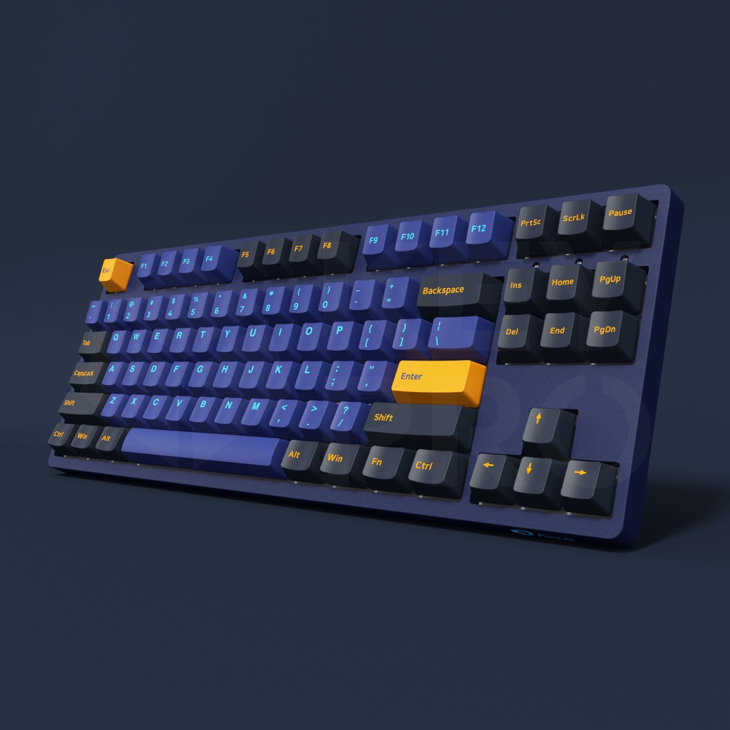 คีย์บอร์ด AKKO รุ่น Horizon 3087DS V2 TKL สีน้ำเงิน เหลือง ขนาด 87% Akko Switch Mechanical Keyboard