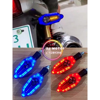 ไฟสัญญาณเลี้ยว LED สําหรับ YAMAHA HONDA SYM BEAT CLICK JET VARIO150 ADV150 RSX150 AVANTIZ SOLARIZ EGO NOUVO LAMPU 1 ชุด