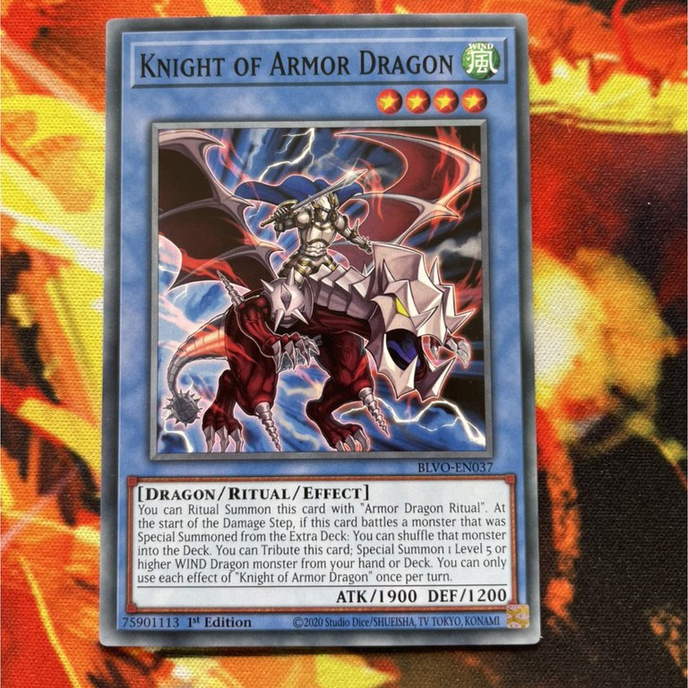 [ Peanut ] Yugioh Monster Knight of Armor Dragon Card - ทั่วไป