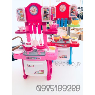 รุ่นใหม่ล่าสุด ครัว Mini Kitchen set สีชมพู