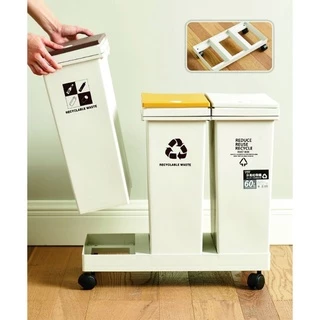 ถังขยะ รักษ์โลก แยกขยะ Smart Trash 60 ลิตร(3 ช่อง),40 ลิตร(2 ช่อง),36 ลิตร(3ช่อง) แยกเก็บขยะ เปียก แห้ง รีไซเคิล