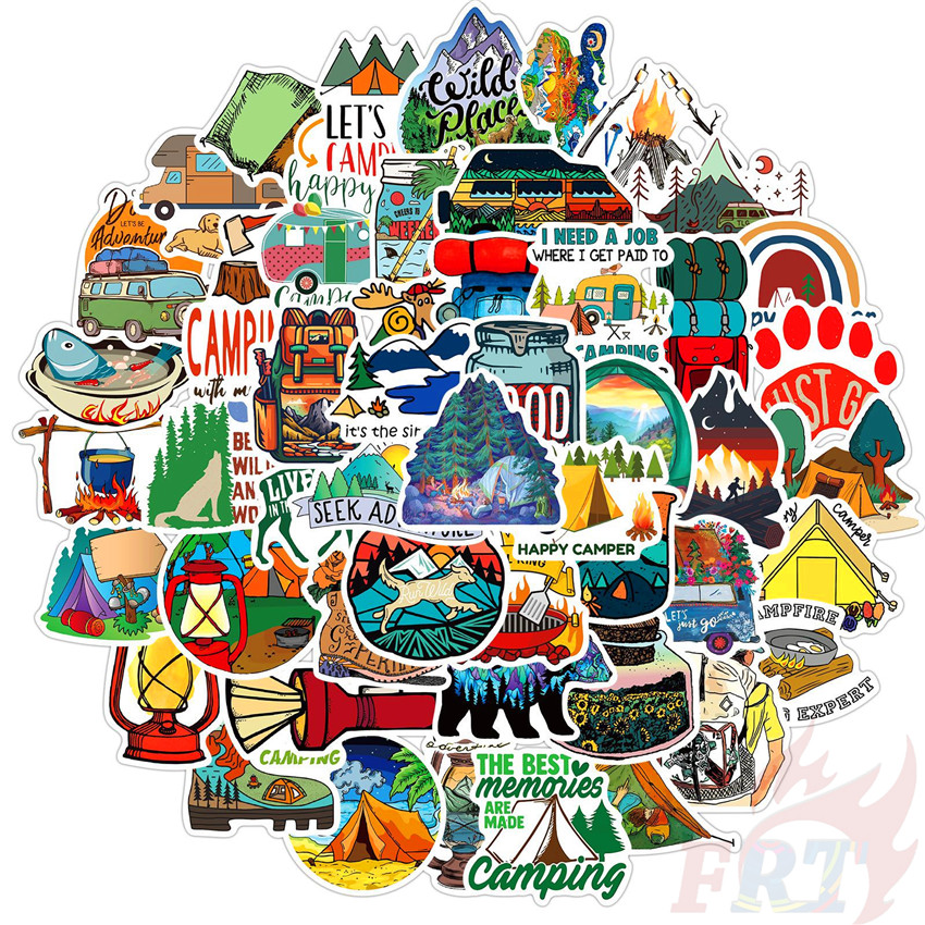❉ Outdoor Camping Series 03 Happy Travel & Wild Adventure สติ๊กเกอร์ ❉ 50Pcs/Set  DIY Fashion Mixed Luggage Laptop Skateboard Doodle Decal สติ๊กเกอร์