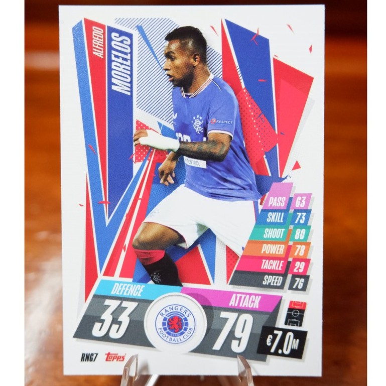 การ์ด​ฟุตบอล Match Attax UEFA  2020/21 ชุด Base Card ทีมกลาสโกว์ เรนเจอร์ส (Rangers FC) SOCCER CARD