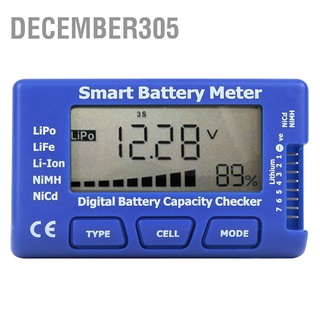 December305 เครื่องวัดความจุแบตเตอรี่ดิจิทัลอัจฉริยะ 5‐In‐1 พร้อมหน้าจอ Lcd