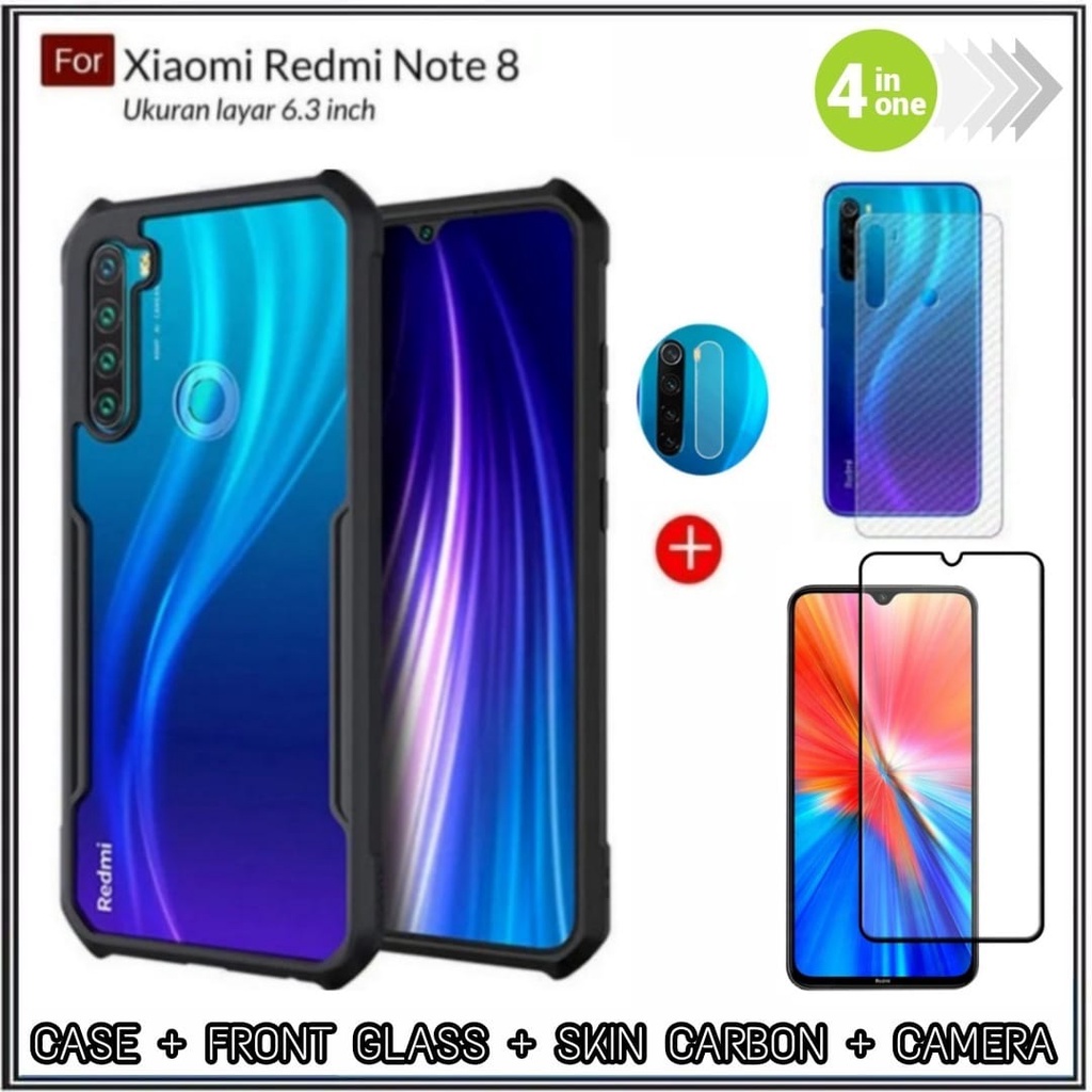Di AlvaCaseAcc PACKAGE 4IN1 Case Xiaomi Redmi Note 8, 8 Pro, 9, 9 Pro, 9s, 9 Pro Max Casing Cover + 