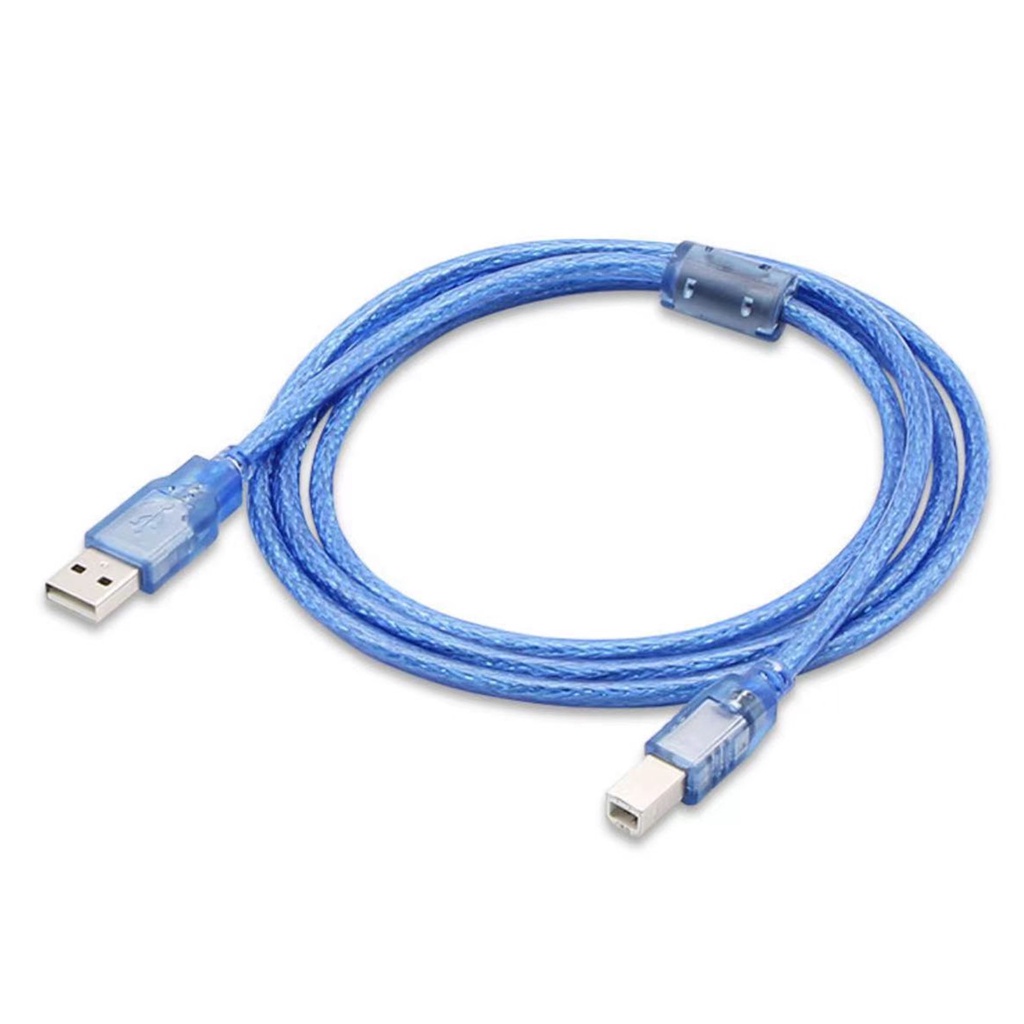 สาย USB TO Printer USB 2.0 สายปริ้นเตอร์ ยาว 1.5M 3M 5M 10M สีฟ้า