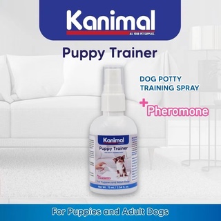 Kanimal สเปรย์ฝึกสุนัข ฝึกขับถ่าย น้ำยาฝึกฉี่ สำหรับลูกสุนัข ขนาด 75มล. Kanimal Puppy Trainer น้ำยาฝึกสุนัข