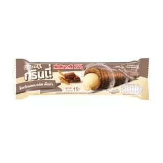 GRINNY กรินนี่ รสช็อกโกแลตมอล์ต เคลือบช็อกโกแลต 15g 5 บ. (กล่อง 12 ชิ้น)