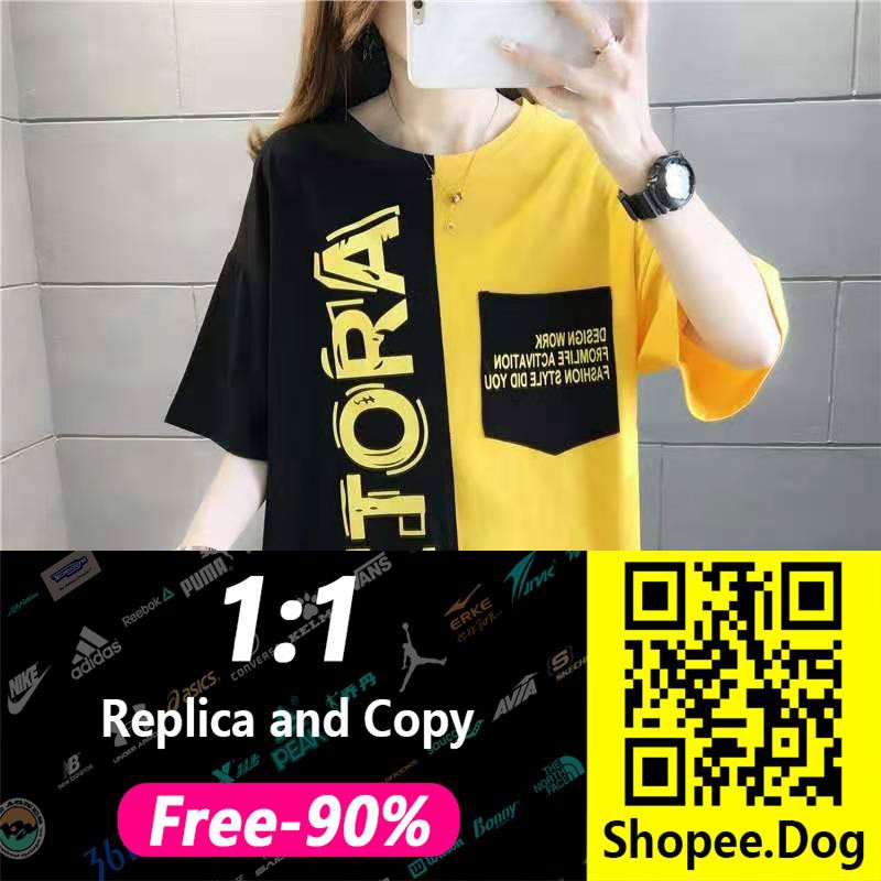 ☢☒chaochao shop เสื้อยืดแฟชั่นผู้หญิงลายทางแขนสั้นคอกลม เนื้อผ้าดีใส่สบาย! New Fashion women's #HAN 