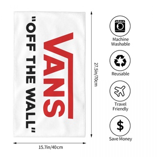 Vans ผ้าขนหนู ดูดซับน้ําได้ดี ทรงสี่เหลี่ยม 70x40 ซม. สําหรับเล่นกีฬา โยคะ ฟิตเนส วิ่ง กลางแจ้ง