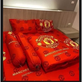 ผ้าห่มและผ้าปูที่นอนแบบครบชุด ลายแมนยู