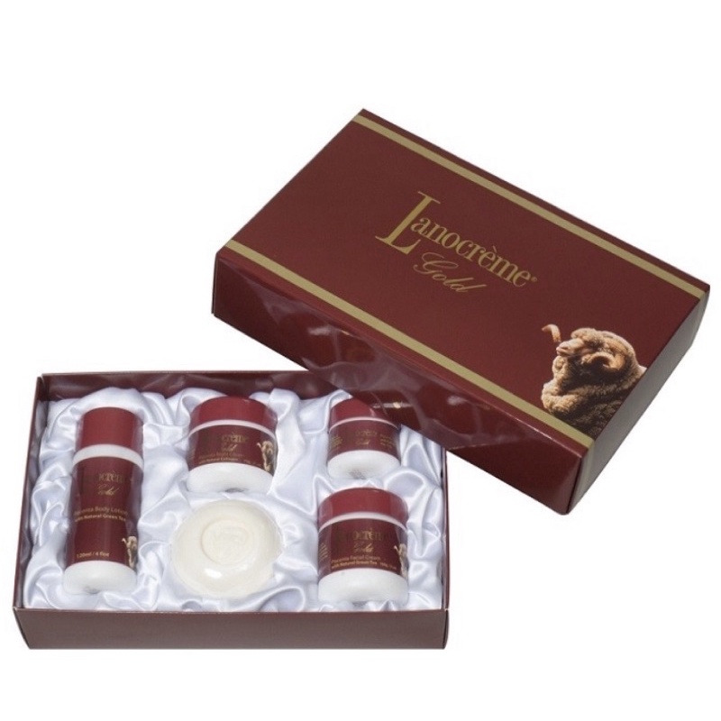 🎉New🎉 Lanocreme-Placenta Gift Set Gold 5 in 1 แบบเซต 5 ชิ้น