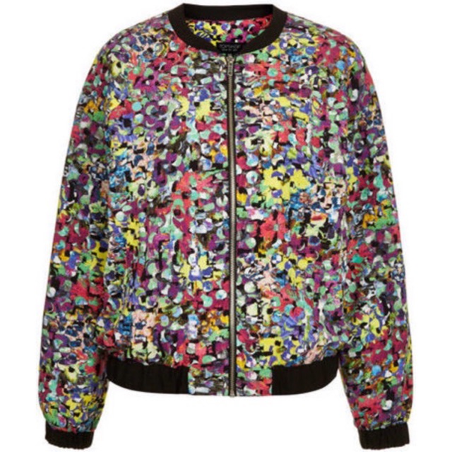 Topshop Multicolor Pop Flower Print Jacket แจ๊คเก็ต (มือสอง)